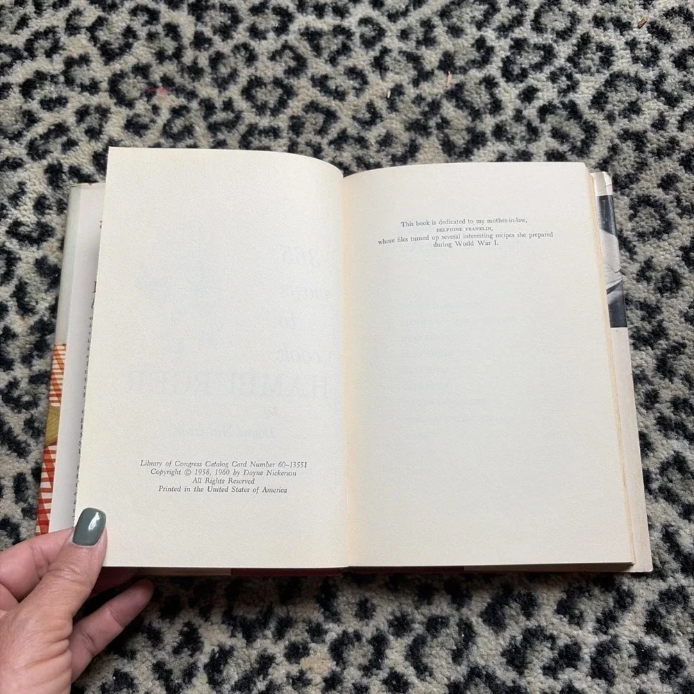 365 Ways to Cook Hamburger (Hardcover book,‎ 1960) Doyne Nickerson Recipes